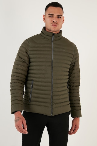 Buratti Su Itici Slim Fit Cepli Dik Yaka Şişme Erkek Mont 649010 Haki