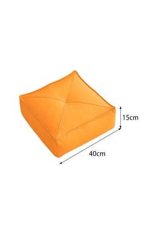 Homyl Yer Minderi Kare Açık Veranda Ofis Koltuğu Turuncu Turuncu