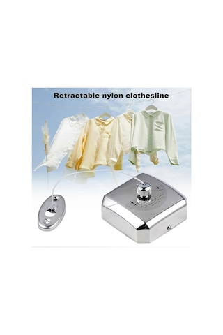 Ganzhoushop Teleskopik Çamaşır İpi Ağır Hizmet Paslanmaz Çelik 33 Lbs'ye Kadar Tutar Ayarlanabilir Duş İpi Taşınabilir Geri Çekilebilir Çamaşır İpi İç Mekan Dış Mekan Kullanımı İçin Hs Çok Renkli