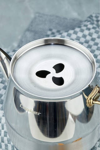 Everest 18/10 Paslanmaz Çelik Aile Boy Çaydanlık 1,40 L Demlik 2,75 L Alt Hazne Yeşil