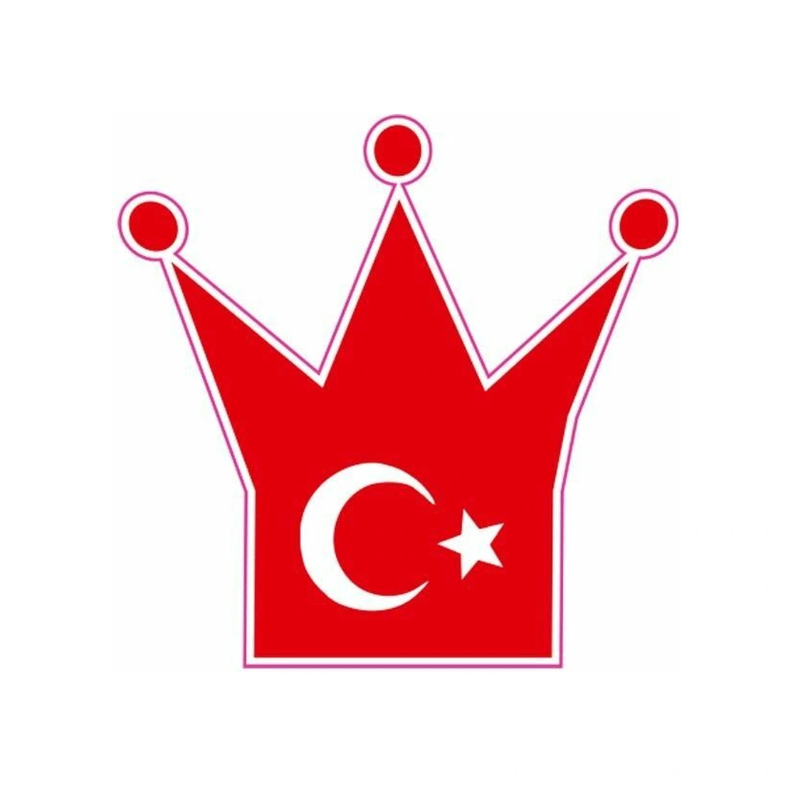 Kabartmalı Taç Motor Ve Oto Sticker 7,5x7,5 Cm Ölçüsünde