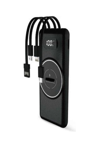 Bay Wireless Powerbank 10000 Mah Led Ekranlı Dahili Kablolu Hızlı Şarj Najmaddin Standart 08097634