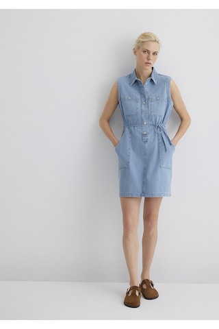 Mavi - Simla Gold Klasik Açık Mavi Jean Elbise 1310659-89757 Açık Mavi