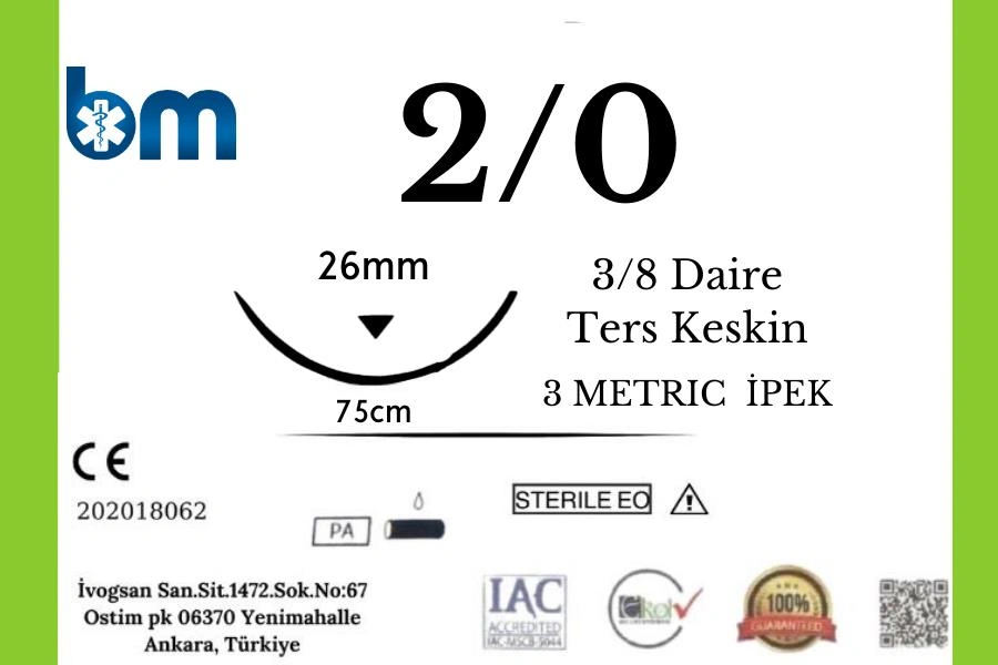 S102a41 Barışhan Medikal 5 Parça Öğrenci Ve Asistan Dikiş Seti-1 Dikiş El Aletleri Küçük Gri 4.7inç Tekli 2/0 Keskin İğne İplik Küçük Dikiş Ped Eğitim Materyali Çok Renkli