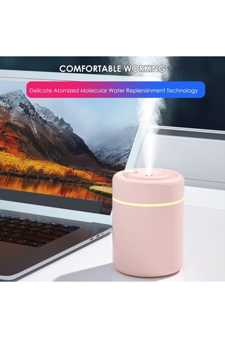 Samdoo Araç İçin 180ml Buharlandıran Nemlendirici - Çift Buhar Modu, Usb Beslemeli, Otomatik Kapanma Ve Gece Lambası Fonksiyonu Beyaz