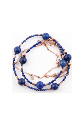 Lapis Lazuli Taşlı Kadın Gümüş Bileklik