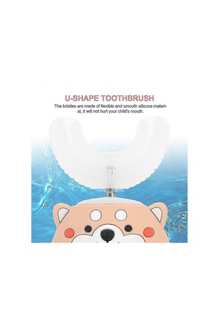 10x4.5cm Sarı Diş Fırçaları 1 Adet Çocuk Ağız Temizleme Fırçası U Şeklinde Elektrikli Diş Fırçası Çocuk Diş