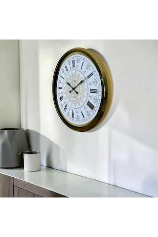 Büro Ev Ofis Hediyesi İçin 52cm Gold Royal Aurelia 52 X 52 Duvar Saati Diğer