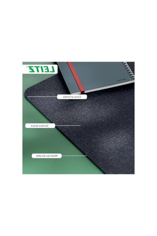 Gri Renkli Keçe Desk Mat, 36x70 Cm Boyutunda Masanızı Korur