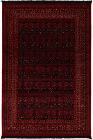 Afgan Türkmen Otantik Desenli Dokuma Kırmızı Oturma Odası Salon Mutfak Halısı Yolluk 0024a Kırmızı