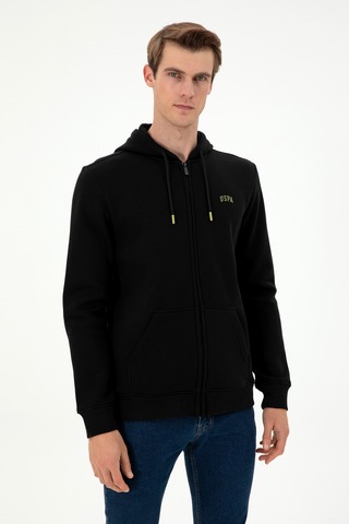 U.S. Polo Assn. Erkek Siyah Şardonlu Örme Hırka 50293146-VR046