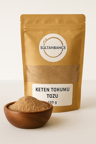 Sultanbahçe Keten Tohumu Tozu 100 G Öğütülmüş Lif Ve Omega 3 Kaynağı Vegan Diyet Dostu Doğal Ürün