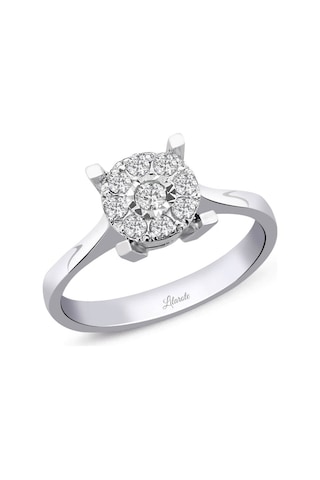 0.22 Ct. Modern Tasarım Coronet Tektaş Yüzük