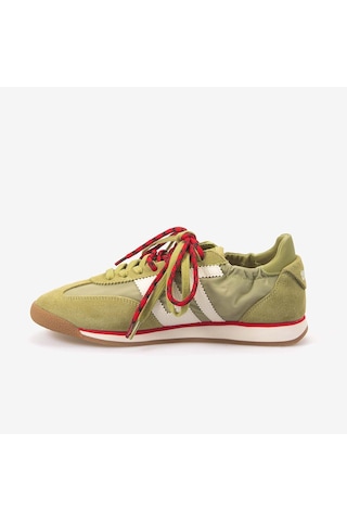 Back70 Kadın Bağcıklı Süet Spor & Sneaker Ayakkabı A26 Olıve
