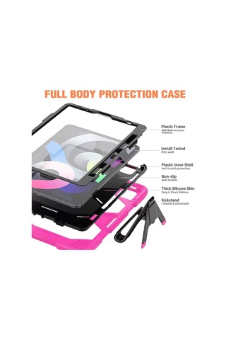 Newface Apple iPad Uyumlu Pro 11 2020 Kılıf Griffin Tablet Kapak - Pembe Tablet Kılıfı