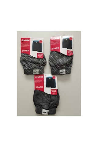Yıldız Kit İç Giyim 3'lü Pamuk Xl Beden Erkek Boxer Çok Renkli