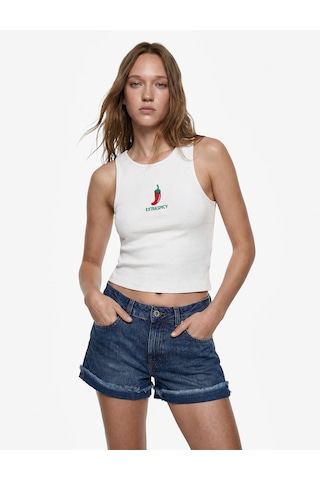 Koton Pamuklu Düğmeli Normal Bel Katlı Paça Mini Denim Şort Koyu İndigo 6sal40231md