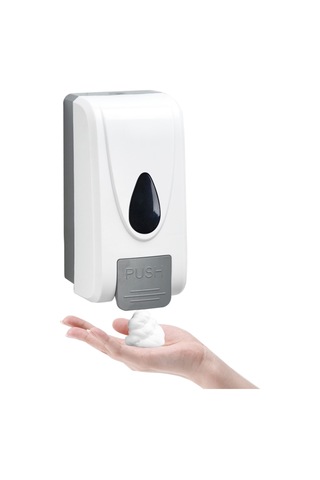 Symbee Beyaz Duvar Tipi G-7103 1000ml Manuel Köpük Sabun Dispenseri Delme Aksesuarları Ve Anahtar İçerir Beyaz - Gri