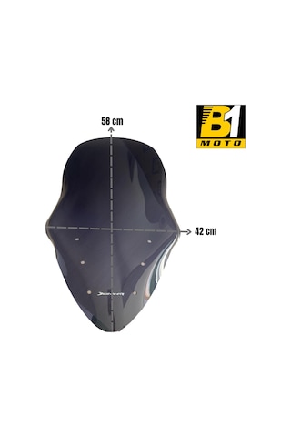 Bajaj Dominar 250 / 400 2017-2024 Uyumlu Ön Tur Camı Füme