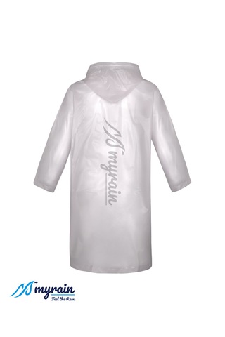 Myrain Kapüşonlu Çıtçıtlı Eva Yağmurluk Beyaz