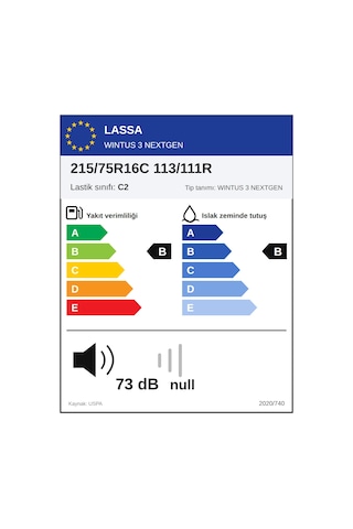Lassa 215/75 R16 113/111R Wintus 3 Nextgen Kış Lastiği 2026