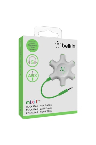 Belkin Rockstar Kulaklık Çoklayıcı Kablo 5 Kat Jak Dağıtıcısı, 3
