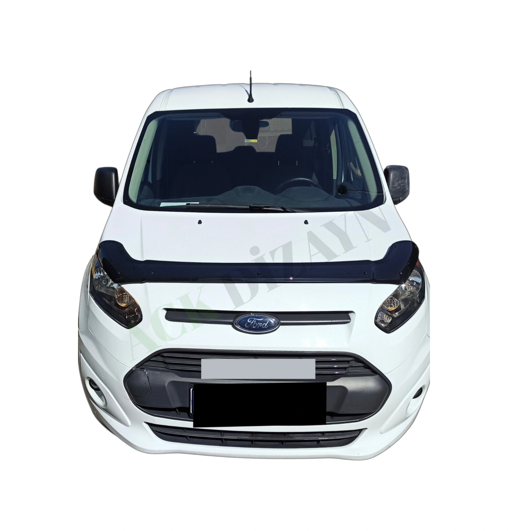 Ford Connect 2015-2022 Araca Özel Kaput Rüzgarlığı A+ Pianoblack 4mm
