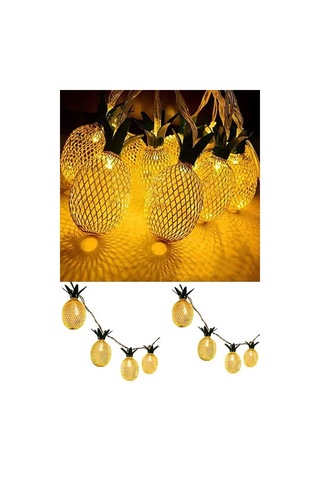 Dekoratif Pilli Pineapple Ananas Pilli Şerit Led Işık 1 Metre 5365 Çok Renkli