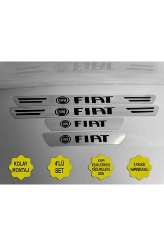 Fiat Grubu Uyumlu Kapı Eşiği Koruyucu Ön - Arka 4'lü Set