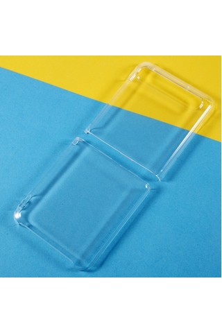 Samsung Galaxy Uyumlu Z Flip İçin Clear Pc Sert Kılıf Cep Telefonu Kılıfı