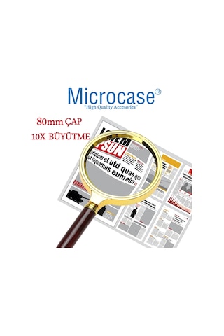 Microcase 80 Mm Çap 10X Büyütme El Tipi Büyüteç - Model By3