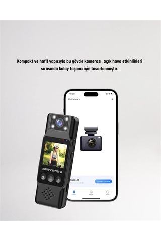 Mey İthalat Wifi İle Uzaktan Erişimli Mini Kamera 1200mah Batarya, 1080p Video Çekimi