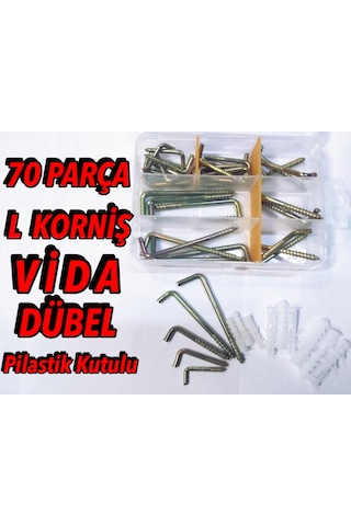 70 Parça L Vida Korniş Vida Dübel Seti