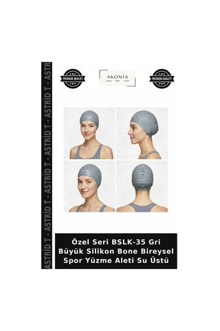 Özel Seri Bslk-35 Gri Büyük Silikon Bone Bireysel Spor Yüzme Aleti Su Üstü