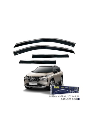Nissan Uyumlu X-trail - 2023 Kromlu Cam Rüzgarlığı 4lü Parça