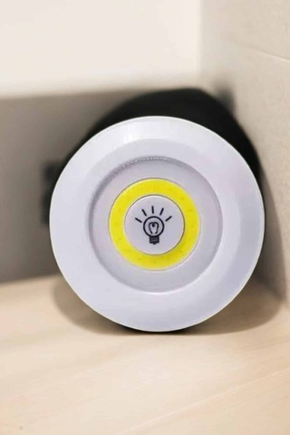 Spot Lamba Led Işık 3'lü Uzaktan Kumandalı Pilli Yapışkanlı Kablosuz Renkli 60976465