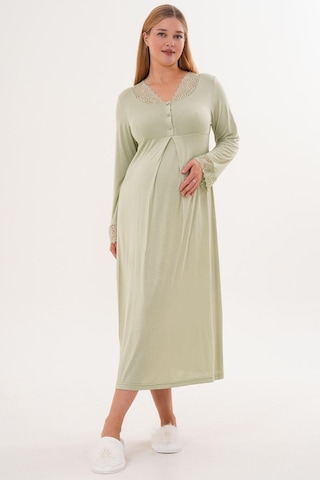 Mecit Pijama Mecit 6305 Yeşil Hamile Lohusa Gecelik