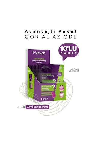 Tbrush Plak Kaşifi ve Tartar Gösterici Tablet (10 Paket)