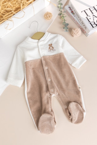 Babymod Kışlık Ayaklı Yumuşak Dokulu Kadife Kız/erkek Bebektulum Krem