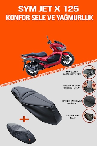 Sym Jet X 125 Uyumlu Konfor Sele Ve Yağmurluk Kılıf Sym Jet X 125 Uyumlu Konfor Sele Ve Yağmurluk Kılıf
