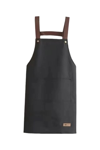 Aubyhe Siyah Pvc Mutfak Apron - Uzun Coverage, Su Geçirmez, Ayarlanabilir Kemer Ve Büyük Cep İle Restoran/aile Kullanıma Uygun