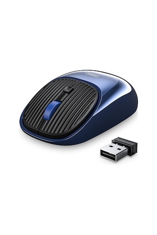 18 Aylık Sessiz Pil Ömrü Olan Kablosuz Fare Usb Alıcılı 2.4g 2400dpı Kablosuz Fare 5 Dpı Mavi Diğer