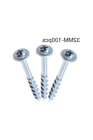 Novahub 100 Adet Galvanizli Kendi Kendine Kılavuzlu Vidalar 32/38/50/63mm Ağaç İşleme Cep Delik Jig 32 MM