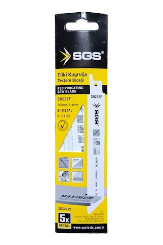 Sgs-2712 Tilki Kuyruğu Ve Testere Bıçağı Metal 150mm/1.4mm 5 Adet