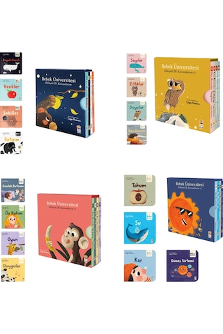 Bebek Üniversitesi Hikayeli İlk Kavramlarım 4 Seri 16 Kitap Set