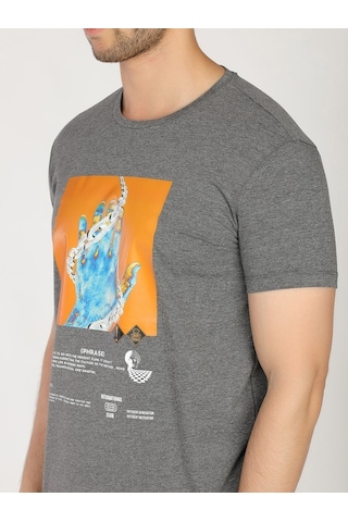 Roberto Cavalli Erkek Tshirt /M.Rob.0421.14023 Koyu Gri
