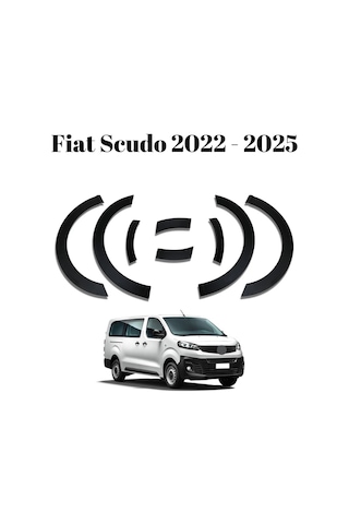 Fiat Scudo 2022 2023 2024 2025 Uyumlu Kapı Ve Çamurluk Koruma Premium Dodik Seti Siyah 8 Parça Tam Set