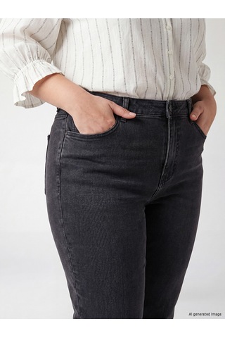 Lcw Grace Siyah Straight Fit Kadın Jean Pantolon