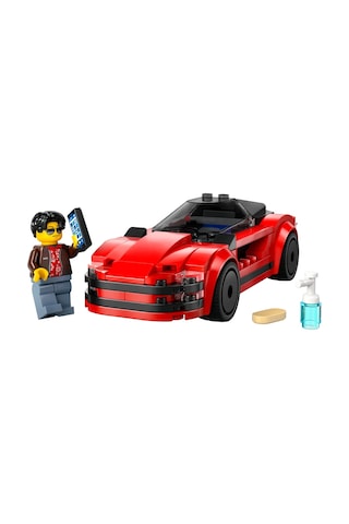 LEGO® City Kırmızı Spor Araba 60448 - 5 Yaş ve Üzeri Çocuklar için Yaratıcı Oyuncak Yapım Seti (109 Parça)