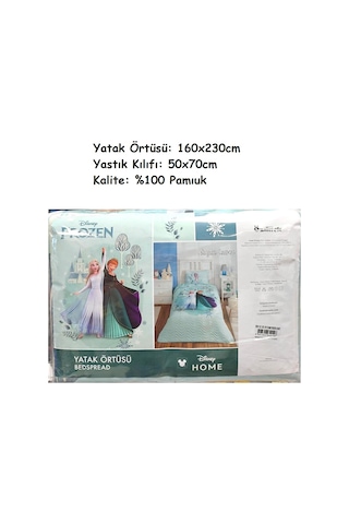 Özdilek Lisanslı Tek Kişilik Çocuk Yatak Örtüsü-frozen Leaves Min Mint
